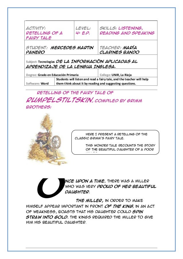 Retelling of of rumpelstiltskin