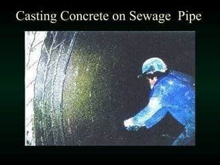 Casting Concrete on Sewage  Pipe 