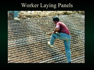 Worker Laying Panels 