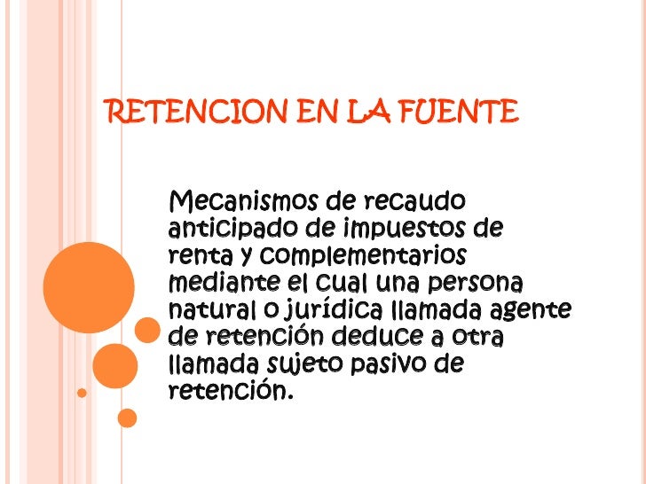Retencion en la fuente