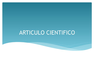 ARTICULO CIENTIFICO
 