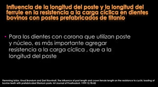 Preparación de la estructura dental coronalEfecto ferruleCohen  S, Hargreaves K. Pathways of the pulp. Editorial Mosby. 2006