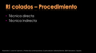 Diseño del ferrule y resistencia a la fractura de dientes tratados endodonticamente60 incisivos centrales superiores fueron preparados y divididos en 6 gruposSorensen J et al. Ferruledesign and fracture resistance of endodonticallytreatedteeth.  J ProsthetDent 1990;63:529-36.