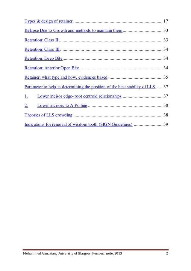 Relapse Retention and Retainers in Orthodontics