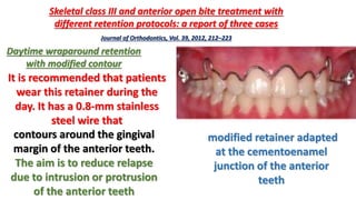 Protursion Wire Retention of open bite | PPTX