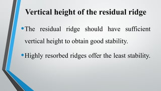 Sufficient Ridges Retention Stability and Support in Complete Denture.pptx
