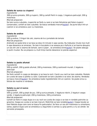 Cubulete Sunca Retete de-salate-super | PDF