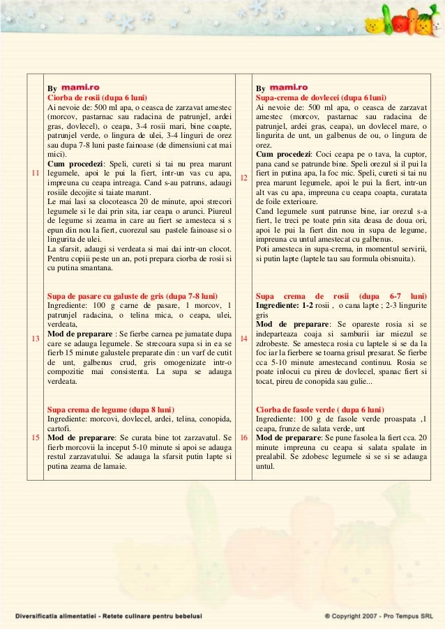 Retete Culinare Pentru Bebelusi Retete Culinare Pentru Bebelusi