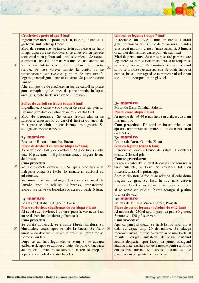 Retete Culinare Pentru Bebelusi Retete Culinare Pentru Bebelusi