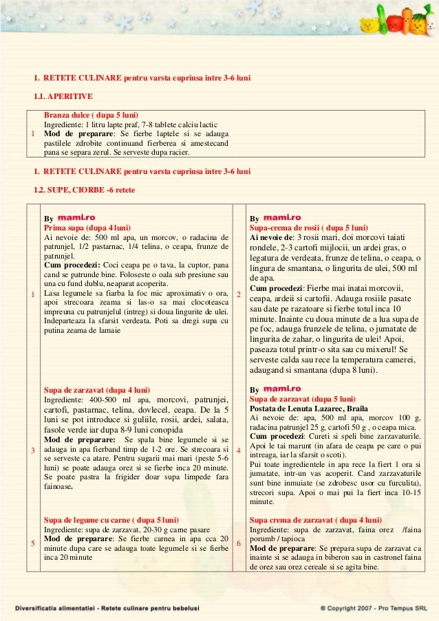 Retete Culinare Pentru Bebelusi Retete Culinare Pentru Bebelusi