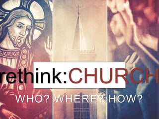rethink:CHURCH 
WHO? WHERE? HOW? 
 