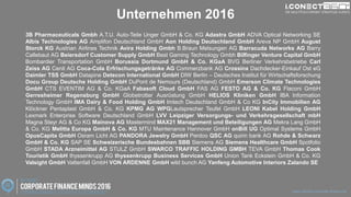 www.disruptive-technologies.de
3B Pharmaceuticals Gmbh A.T.U. Auto-Teile Unger GmbH & Co. KG Adastra GmbH ADVA Optical Networking SE
Albis Technologies AG Amplifon Deutschland GmbH Aon Holding Deutschland GmbH Areva NP GmbH August
Storck KG Austrian Airlines Technik Avira Holding Gmbh B.Braun Melsungen AG Barracuda Networks AG Barry
Callebaut AG Beiersdorf Customer Supply GmbH Best Gaming Technology Gmbh Bilfinger Venture Capital GmbH
Bombardier Transportation GmbH Borussia Dortmund GmbH & Co. KGaA BVG Berliner Verkehrsbetriebe Carl
Zeiss AG Cenit AG Coca-Cola Erfrischungsgetränke AG Commerzbank AG Crossinx Dachdecker-Einkauf Ost eG
Daimler TSS GmbH Datapine Detecon International GmbH DIW Berlin – Deutsches Institut für Wirtschaftsforschung
Docu Group Deutsche Holding GmbH DuPont de Nemours (Deutschland) GmbH Emerson Climate Technologies
GmbH CTS EVENTIM AG & Co. KGaA Fabasoft Cloud GmbH FAS AG FESTO AG & Co. KG Flaconi GmbH
Gerresheimer Regensburg GmbH Globetrotter Ausrüstung GmbH HELIOS Kliniken GmbH IBA Information
Technology GmbH IMA Dairy & Food Holding GmbH Imtech Deutschland GmbH & Co KG InCity Immobilien AG
Klöckner Pentaplast GmbH & Co. KG KPMG AG WPGLautsprecher Teufel GmbH LEONI Kabel Holding GmbH
Lexmark Enterprise Software Deutschland GmbH LVV Leipziger Versorgungs- und Verkehrsgesellschaft mbH
Magna Steyr AG & Co KG Mainova AG Mastermind MAX21 Management und Beteiligungen AG Mekra Lang GmbH
& Co. KG Melitta Europa GmbH & Co. KG MTU Maintenance Hannover GmbH onBill UG Optimal Systems GmbH
OpusCapita GmbH Osram Licht AG PANDORA Jewelry GmbH Perdoo QSC AG quirin bank AG Rohde & Schwarz
GmbH & Co. KG SAP SE Schweizerische Bundesbahnen SBB Siemens AG Siemens Healthcare GmbH Spotfolio
GmbH STADA Arzneimittel AG STULZ GmbH SWARCO TRAFFIC HOLDING GMBH TEVA GmbH Thomas Cook
Touristik GmbH thyssenkrupp AG thyssenkrupp Business Services GmbH Union Tank Eckstein GmbH & Co. KG
Valsight GmbH Vattenfall GmbH VON ARDENNE GmbH wild bunch AG Yanfeng Automotive Interiors Zalando SE
Unternehmen 2016
www.rethink-corporate-finance.de
 