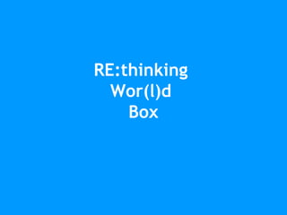 RE:thinking
Wor(l)d
Box
 