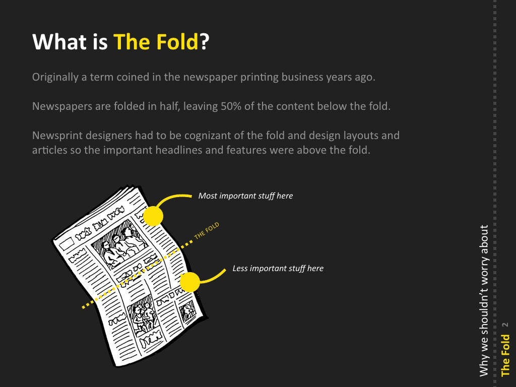 What is The Fold? Originally a term coined in the newspaper prin