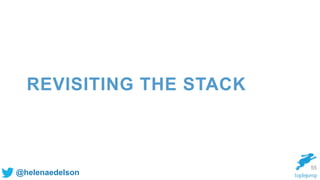 @helenaedelson
REVISITING THE STACK
55
 