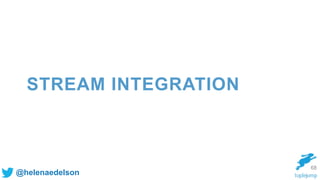 @helenaedelson
STREAM INTEGRATION
68
 
