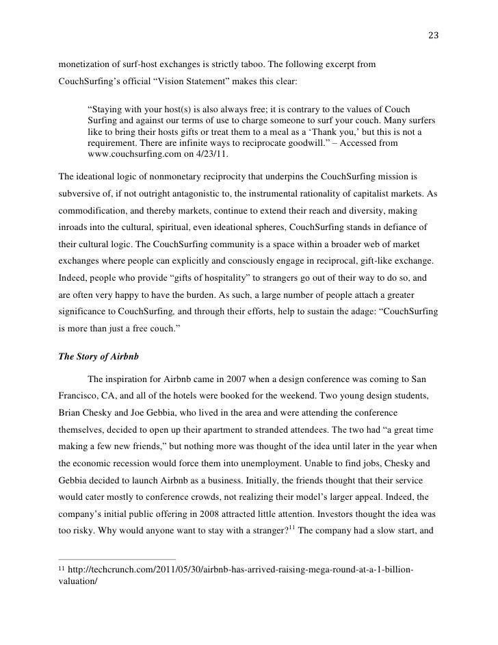 rethinking authenticity in tourist experience airbnb cover letter