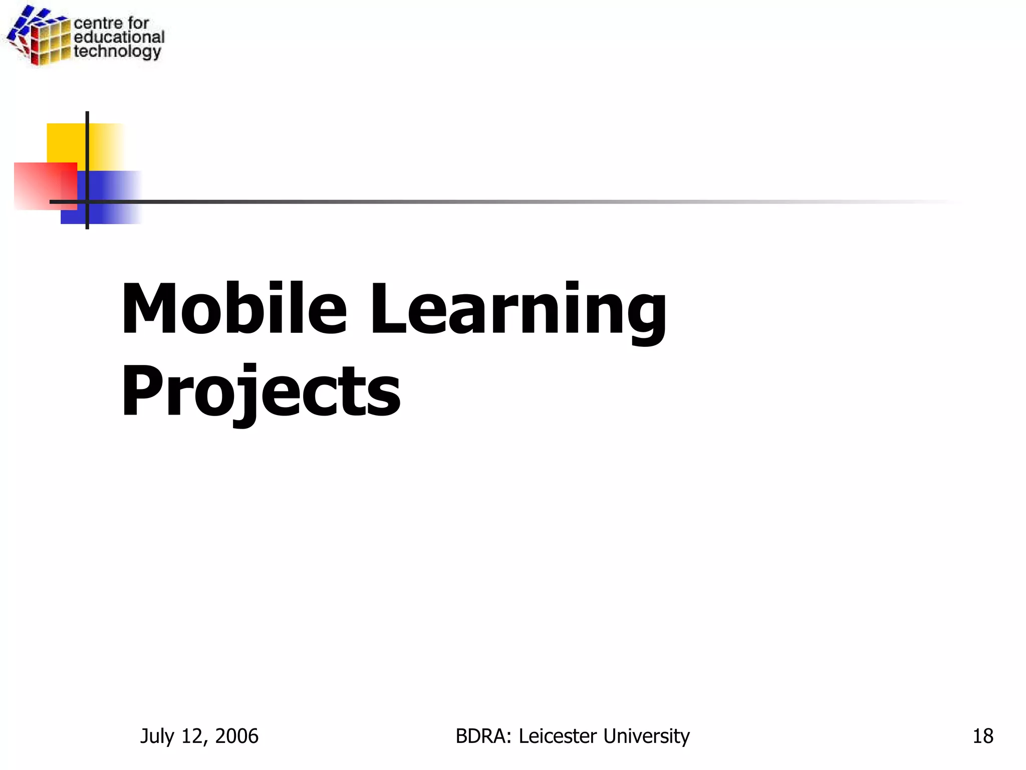 Mobile Learning Projects 