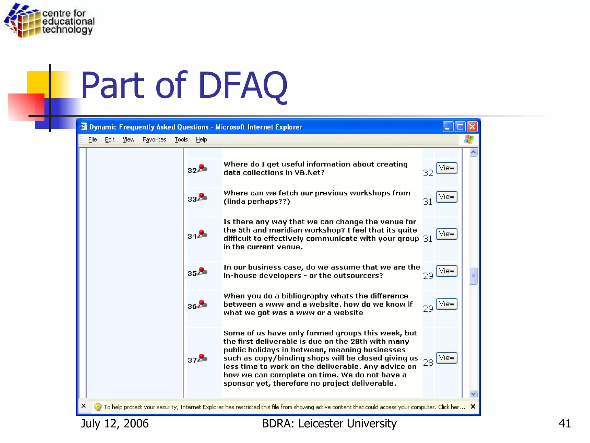 Part of DFAQ 