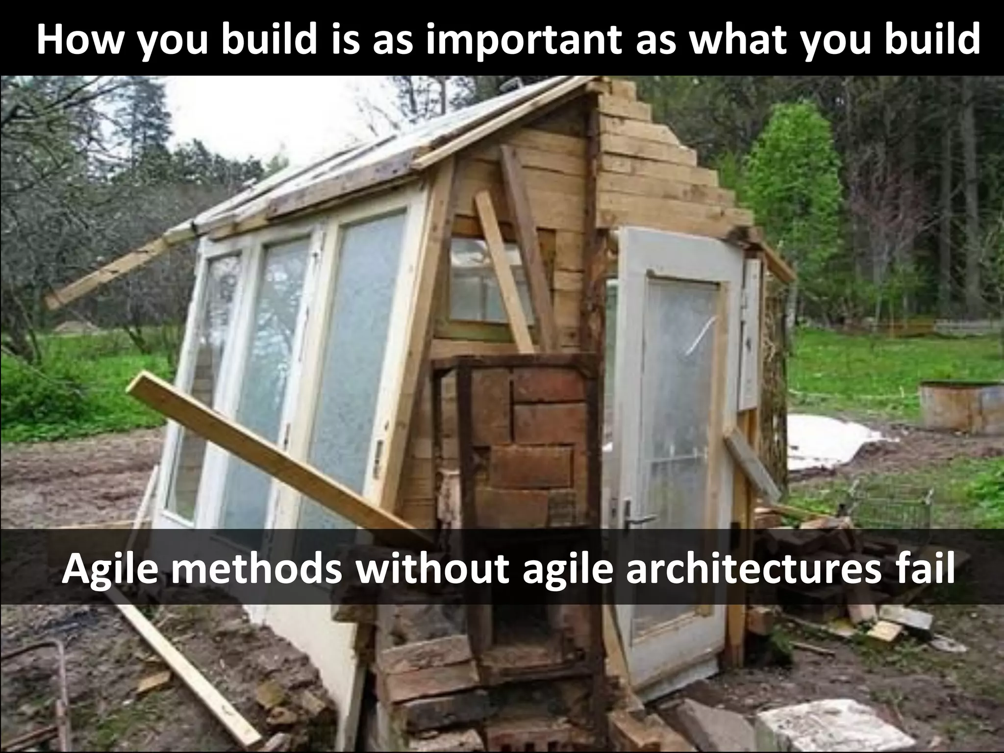 CopyrightThird Nature, Inc.
Agile methods without agile architectures fail
How you build is as important as what you build
 