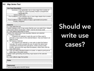 Should we
write use
cases?
 