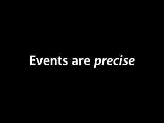 Events are precise
 