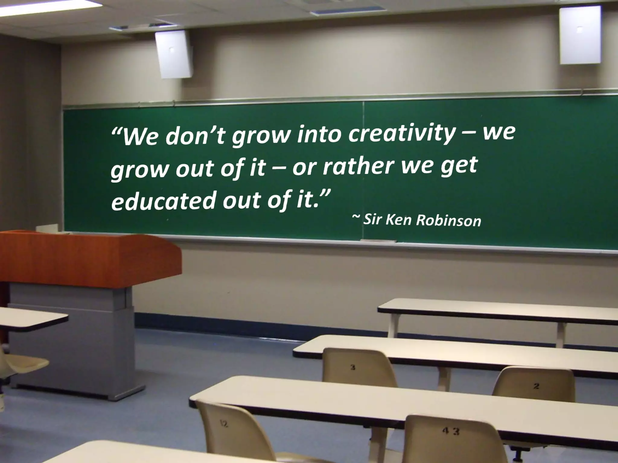 Time to start educating our
leaders in a new paradigm…
 