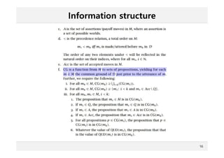 Information structure
16
 