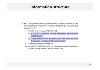 Information structure
17
 