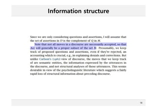 Information structure
18
 