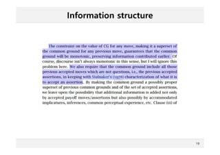 Information structure
19
 