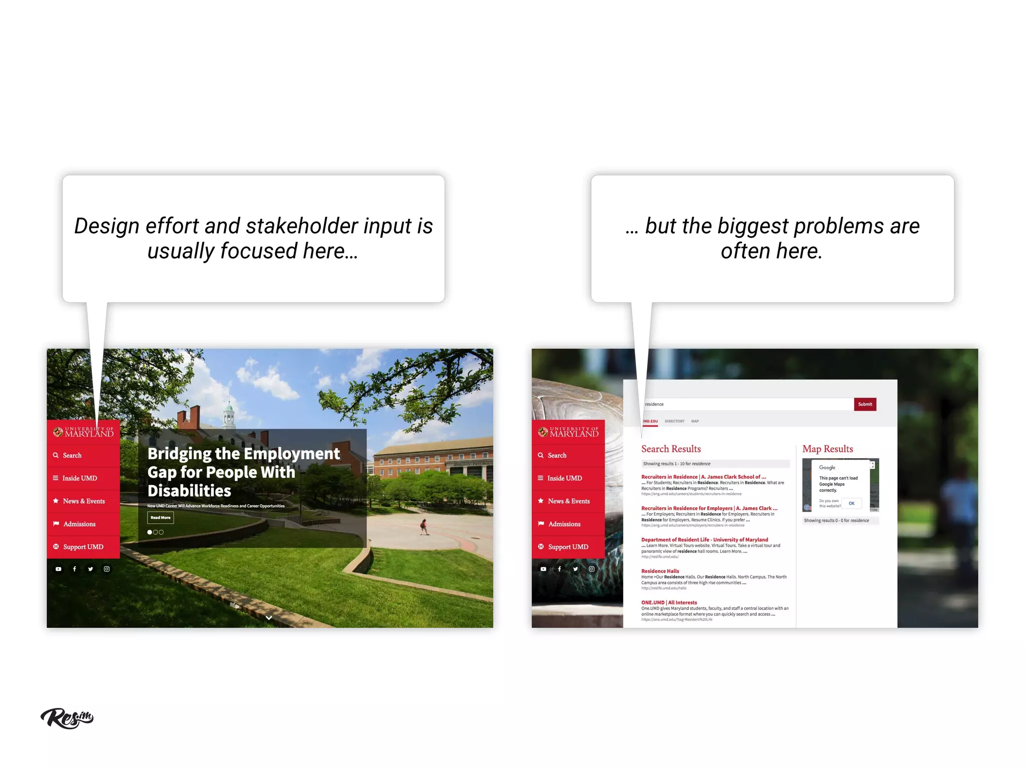 Design effort and stakeholder input is
usually focused here…
… but the biggest problems are
often here.
 