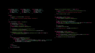 struct BlueBar:Codable {
var userId: String
var blueIntDetail: Int
var type: String
var addedBy: String
}
struct RedBar:Codable {
var userId: String
var redIntDetail: Int
var type: String
var addedBy: String
}
struct GreenBar:Codable {
var userId: String
var greenIntDetail: Int
var type: String
var addedBy: String
}
init() {
do {
database = try Database(name: "rethinking")
} catch {
print("Unable to initialize Couchbase database 'rethinking'")
}
}
func fetchGreenBars() throws -> [GreenBar] {
let documentType = "greenbars"
var fetchedGreenBars: [GreenBar] = []
guard let database = self.database else {
throw DataControllerModelError.noDatabaseError
}
let greenBarQuery = QueryBuilder.select(SelectResult.all())
.from(DataSource.database(database))
.where(Expression.property("type").equalTo(Expression.string(documentType)))
if greenBarQueryListenerToken == nil {
greenBarQueryListenerToken = greenBarQuery.addChangeListener({ [weak self] (change) in
self?.greenBarRefreshHandler?()
})
}
do {
for result in try greenBarQuery.execute() {
let resultDict = result.toDictionary()
if let dataDict = resultDict["rethinking"] {
let data = try JSONSerialization.data(withJSONObject: dataDict, options: .prettyPrinted)
let decodedObject = try self.jsonDecoder.decode(GreenBar.self, from: data)
fetchedGreenBars.append(decodedObject)
}
}
} catch {
print(error)
}
return fetchedGreenBars
}
dataController?.greenBarRefreshHandler = { [weak self] in
do {
self?.greenBars = try self?.dataController?.fetchGreenBars() ?? []
} catch {
print("Encounted error attempting to fetch bar records")
}
self?.reloadSection(for: .green)
}
func add(greenBar: GreenBar) throws {
guard let database = self.database else {
throw DataControllerModelError.noDatabaseError
}
let doc = MutableDocument(id: greenBar.userId)
let data = try jsonEncoder.encode(greenBar)
guard let json = try JSONSerialization.jsonObject(with: data) as? [String:Any] else {
throw DataControllerModelError.cannotSerializeJSONError
}
doc.setData(json)
try database.saveDocument(doc)
print("Added green bar: (greenBar.greenIntDetail)")
}
func delete(greenBar: GreenBar) throws {
guard let database = self.database else {
throw DataControllerModelError.noDatabaseError
}
guard let documentToDelete = database.document(withID: greenBar.userId) else {
throw DataControllerModelError.notFoundError
}
try database.deleteDocument(documentToDelete)
}
 