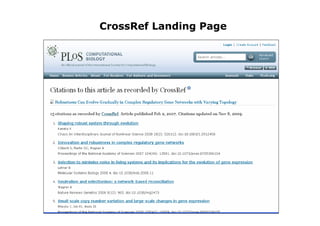 CrossRef Landing Page
 