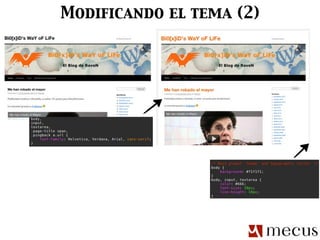 Modificando el tema (2)
 