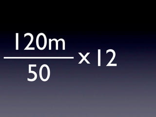 120m
     x 12
 50
 