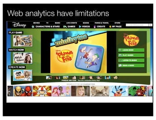 Web analytics have limitations
 