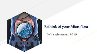 Rethink of your Microflora
Dalia Alrousan, 2019
 