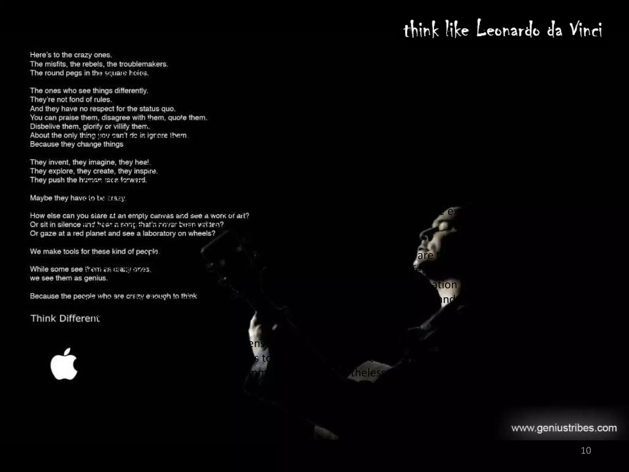 Fear is the biggest hurdle to become iconoclast.


            Fear relates primarily to survival. So any situation that threatens survival activates the fear
system and puts the body in motion to do something and that something tends to be – retreat.

             The fear system has evolved over millions of years to essentially protect animals from
predators in situations in which they would be eaten or killed. When an animal’s fear system is
activated, and that includes humans, it provokes a retreat. It is very rare, if not impossible, when the
fear system is active, to promote the opposite of retreat, which would be exploration. These are
fundamental principles of evolution.

             Why do we have a fear system in the first place? What are the predominant fears that
animals have? It comes down to survival. If you think about it, the few things an animal has to do are
to survive and reproduce. Fear relates primarily to survival. So any situation that threatens survival
activates the fear system and puts the body in motion to do something and that something tends to be
– retreat.

              That makes a lot of sense for animals, and it probably made sense for our ancestors
100,000 years ago, but in situations today, there are not very many circumstances where our very
survival is threatened in such an imminent way. Nevertheless, we have brains that still respond the
same way to activate that fear system, which is still very sensitive and tends to provoke the same
reaction.


                                                                                                           10
 