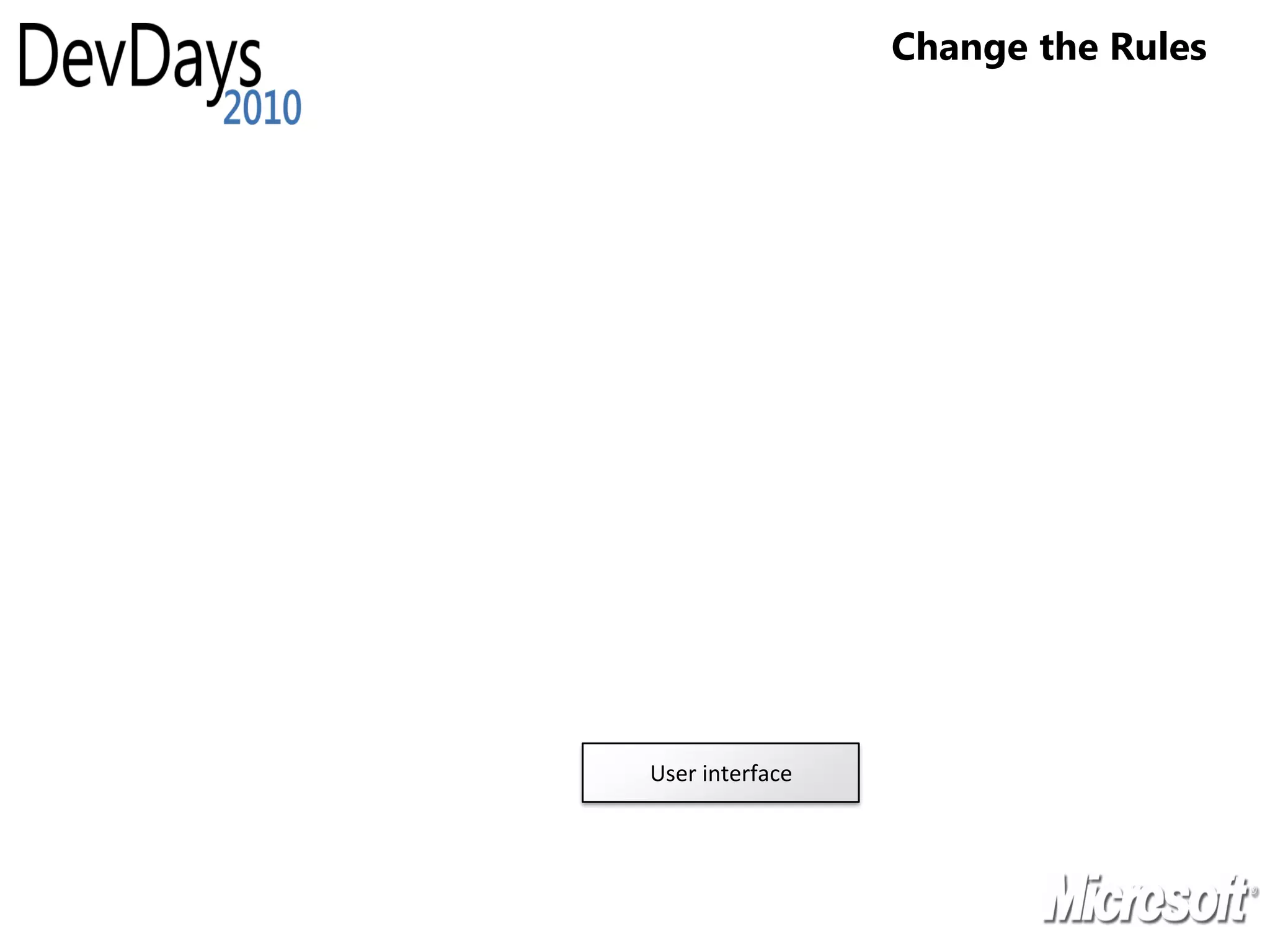Change the Rules




User interface
 