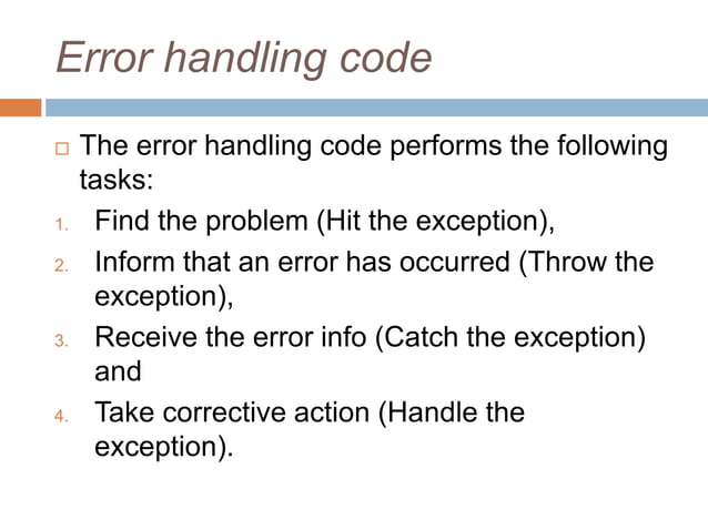 Rethrowing exception- JAVA | PPT