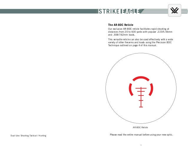 Reticle manual Vortex ARBDC StrikeEagle