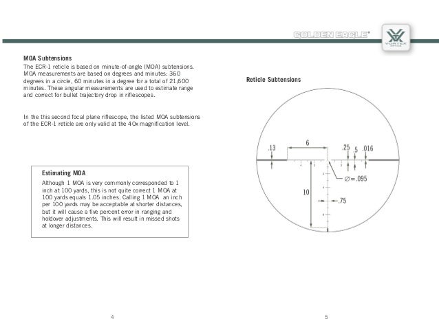 Reticle Manual Vortex Golden Eagle Ecr 1