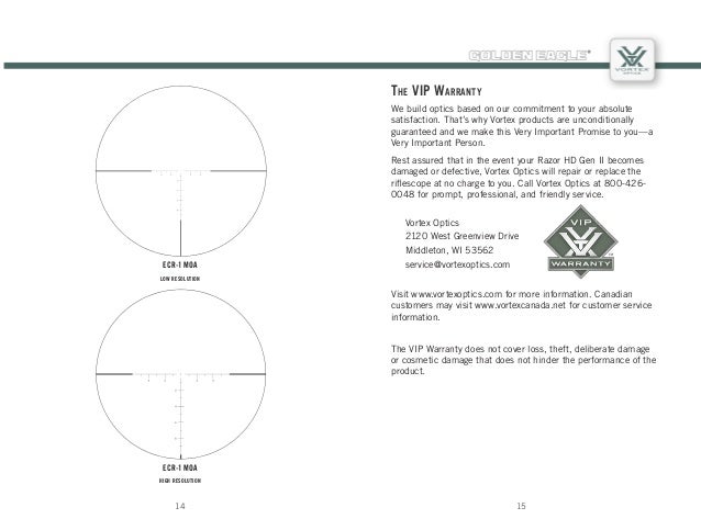 Reticle Manual Vortex Golden Eagle Ecr 1