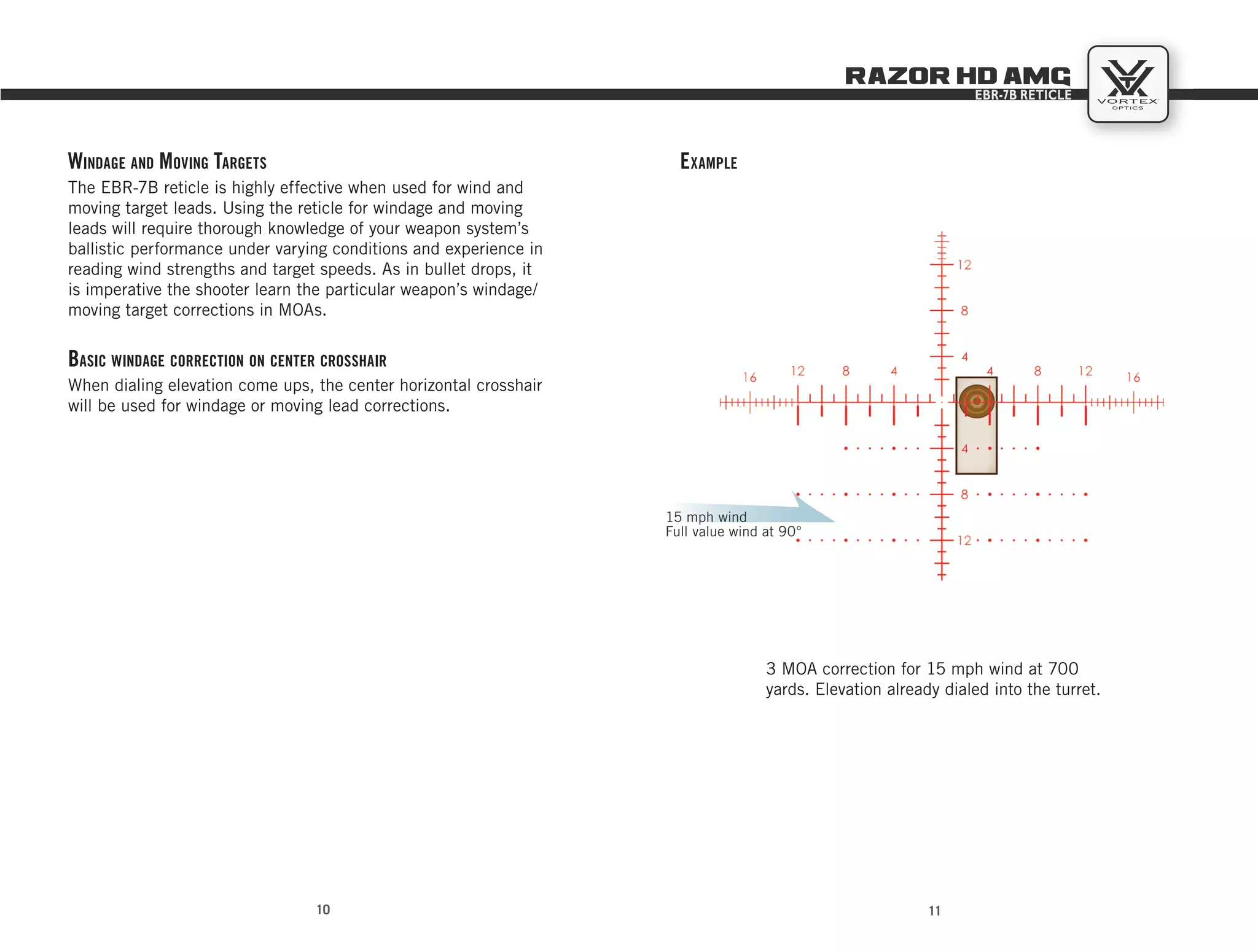 Reticle manual | Vortex Razor HD AMG | EBR-7 MOA | PDF
