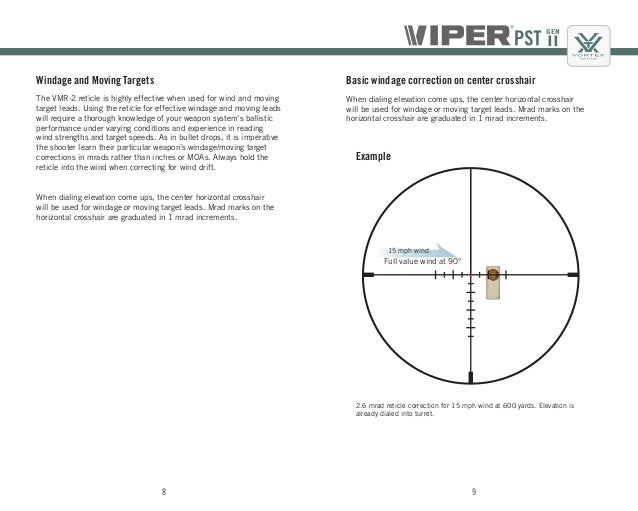 Reticle manual Vortex Viper PST Gen II VMR2MRAD
