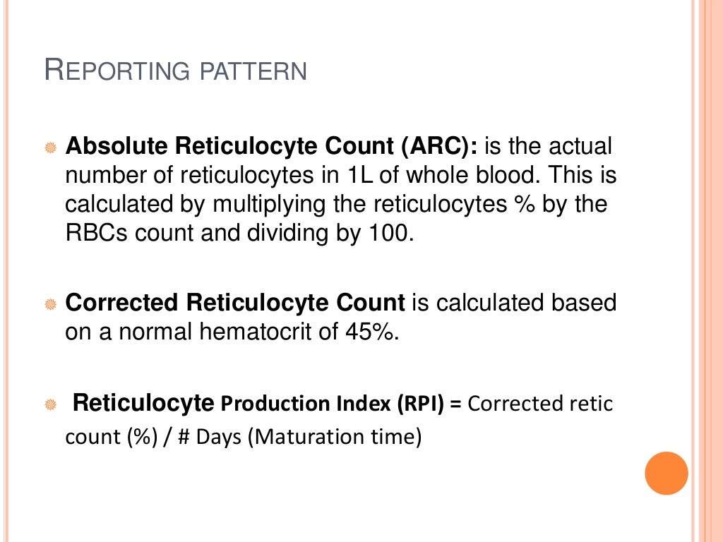 Reticulocyte count