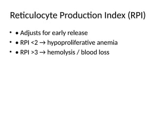 Reciprocation Rpi Reticulocyte_Count_Lecture-2.pptxufgkghh | PPTX