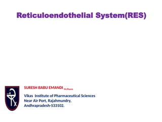 Res System 3 Reticuloendothelial system (RES) SITES AND ROLE OF RES TO MAINTAIN ...