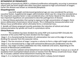 DISEASES OF THE RETINA - COGENITAL,VASCULAR,ALL | PPTX